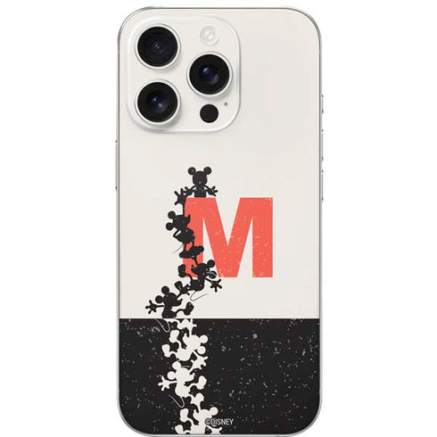 Disney Mickey Mouse Stacked Silhouette Split iPhone 16 Pro Skin